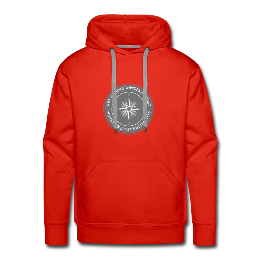 Not All Who Wander Hoodie - red