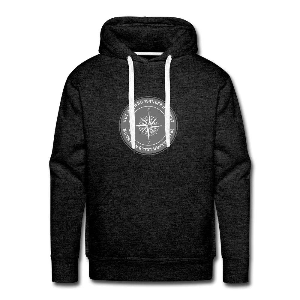 Not All Who Wander Hoodie - charcoal grey