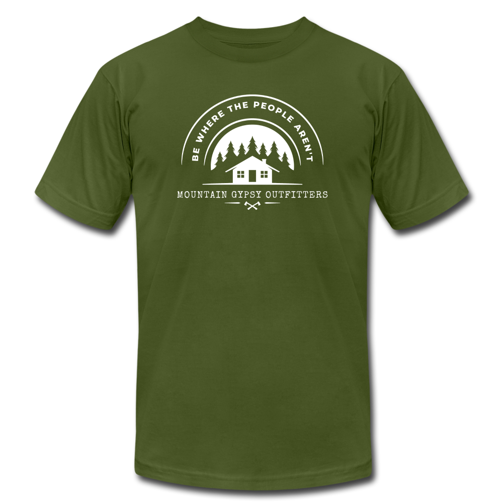 Where The People Aren't Boyfriend Tee - olive