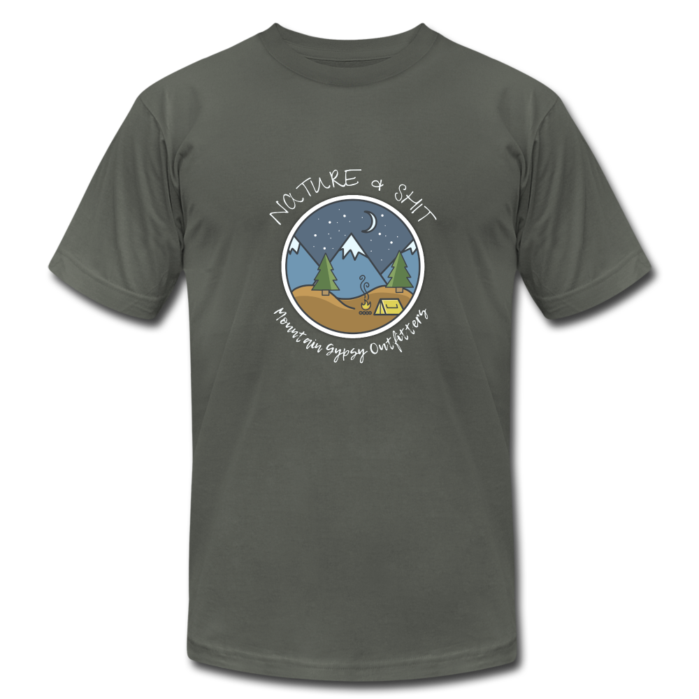 Nature & Shit Boyfriend Tee - asphalt
