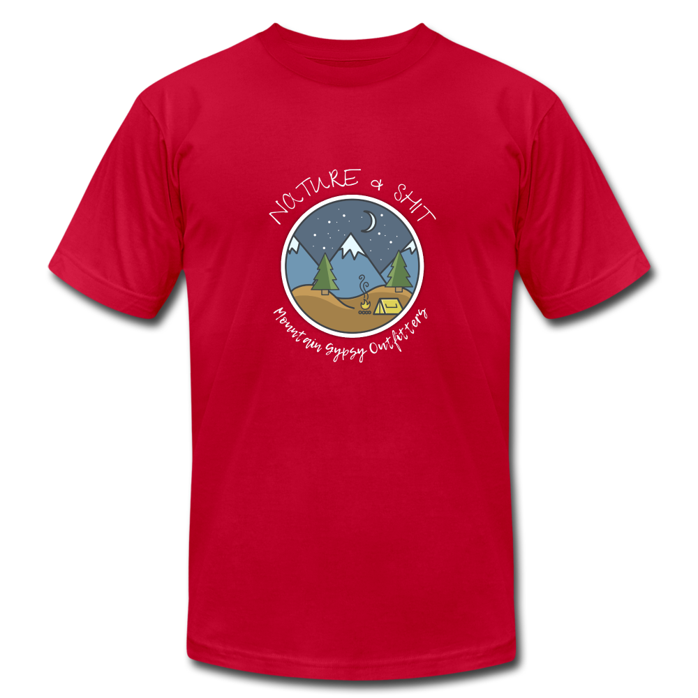 Nature & Shit Boyfriend Tee - red