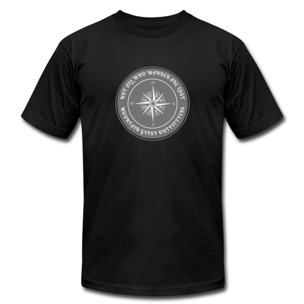 Not All Who Wander Boyfriend Tee - black