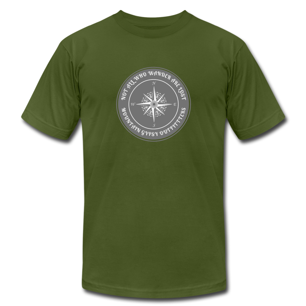 Not All Who Wander Boyfriend Tee - olive