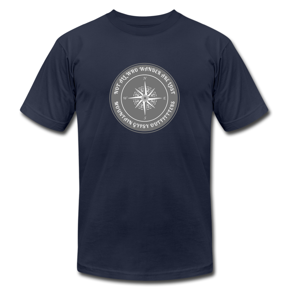 Not All Who Wander Boyfriend Tee - navy
