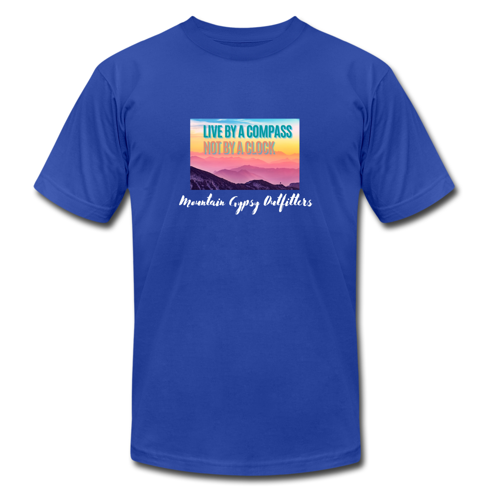 Live By a Compass Boyfriend Tee - royal blue