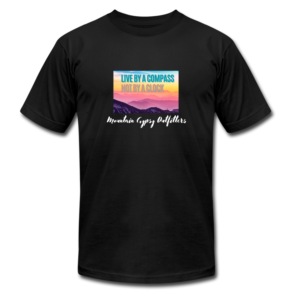 Live By a Compass Boyfriend Tee - black