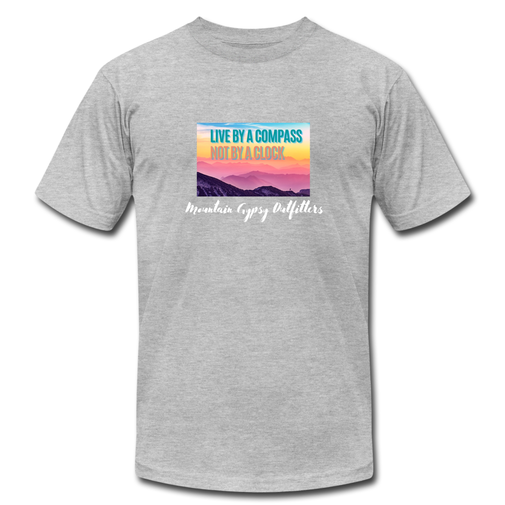Live By a Compass Boyfriend Tee - heather gray