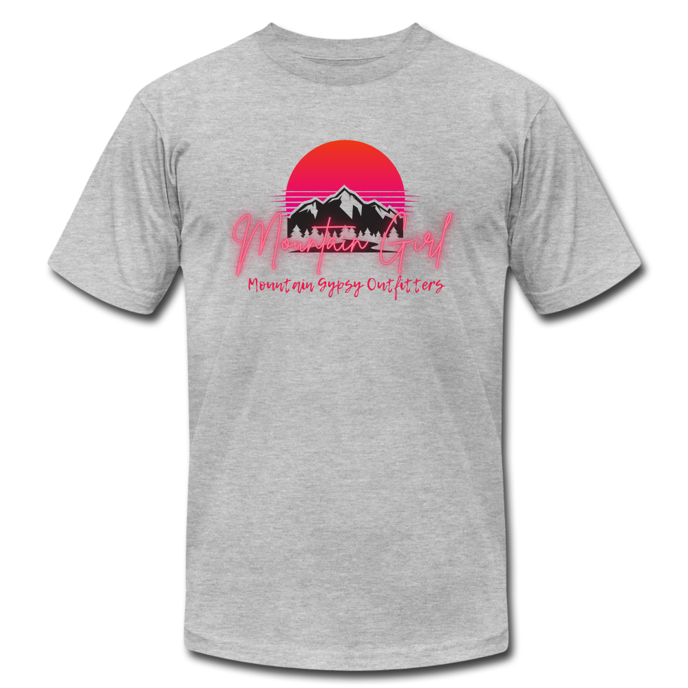 Mountain Girl Boyfriend Tee - heather gray