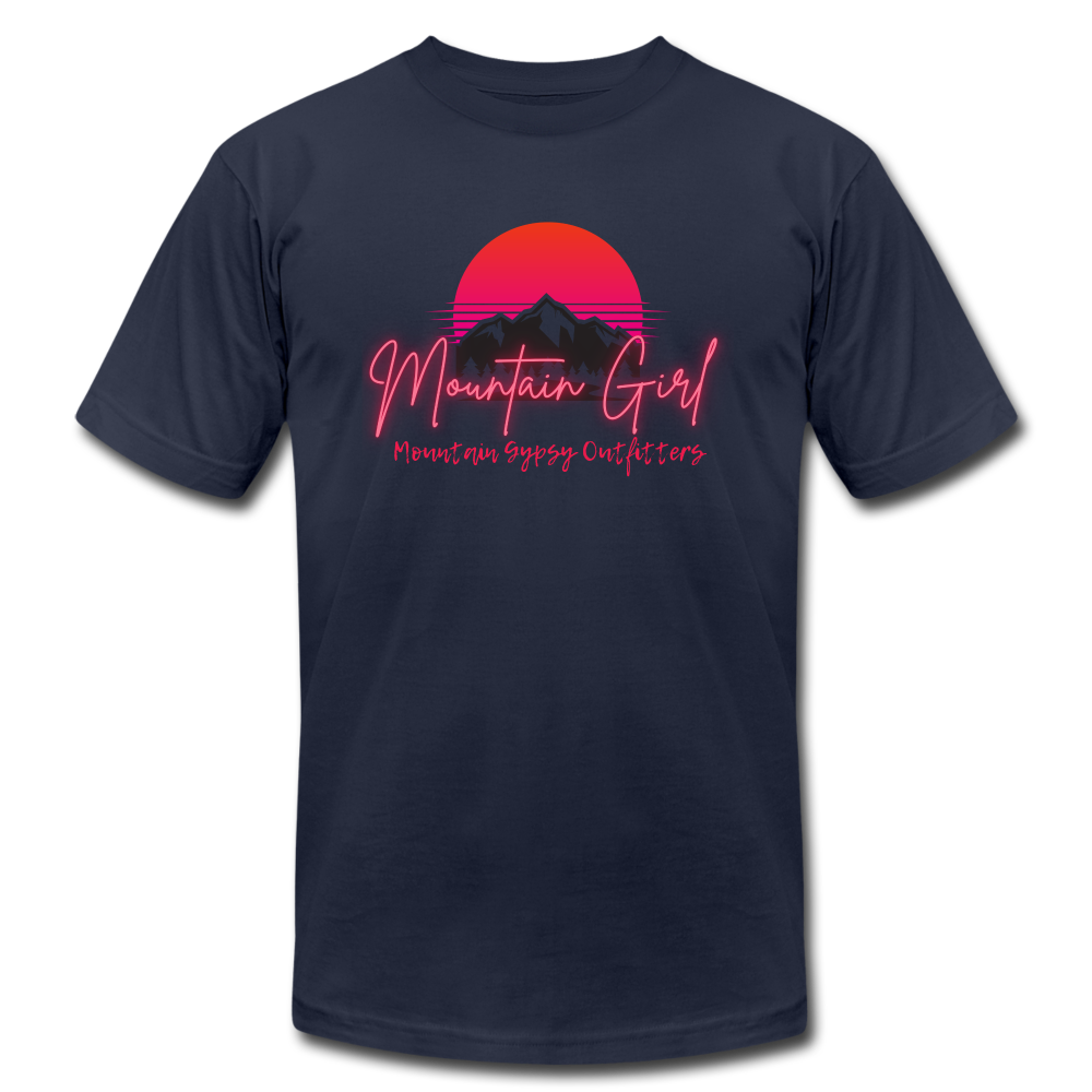 Mountain Girl Boyfriend Tee - navy