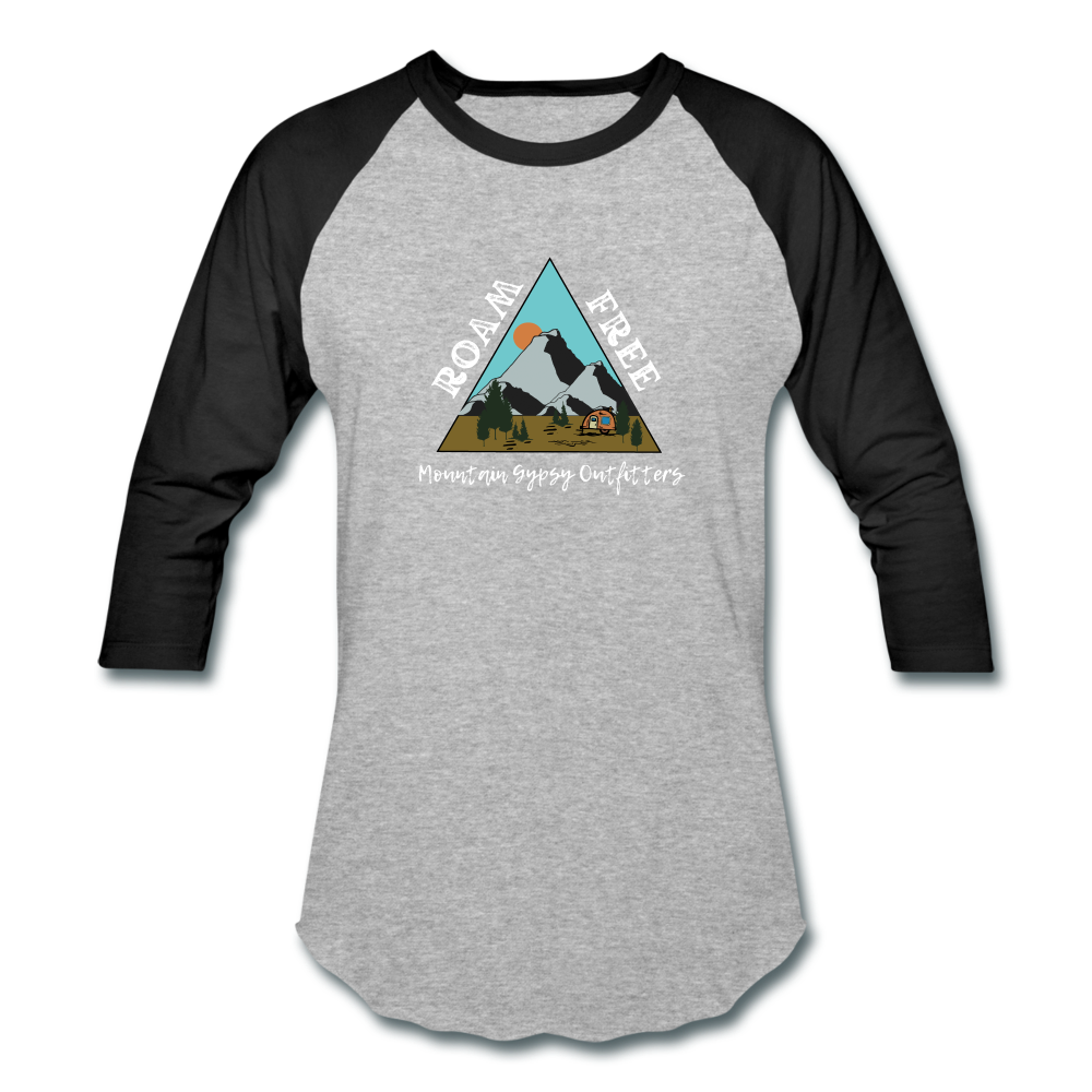 Roam Free 3/4 Sleeve - heather gray/black