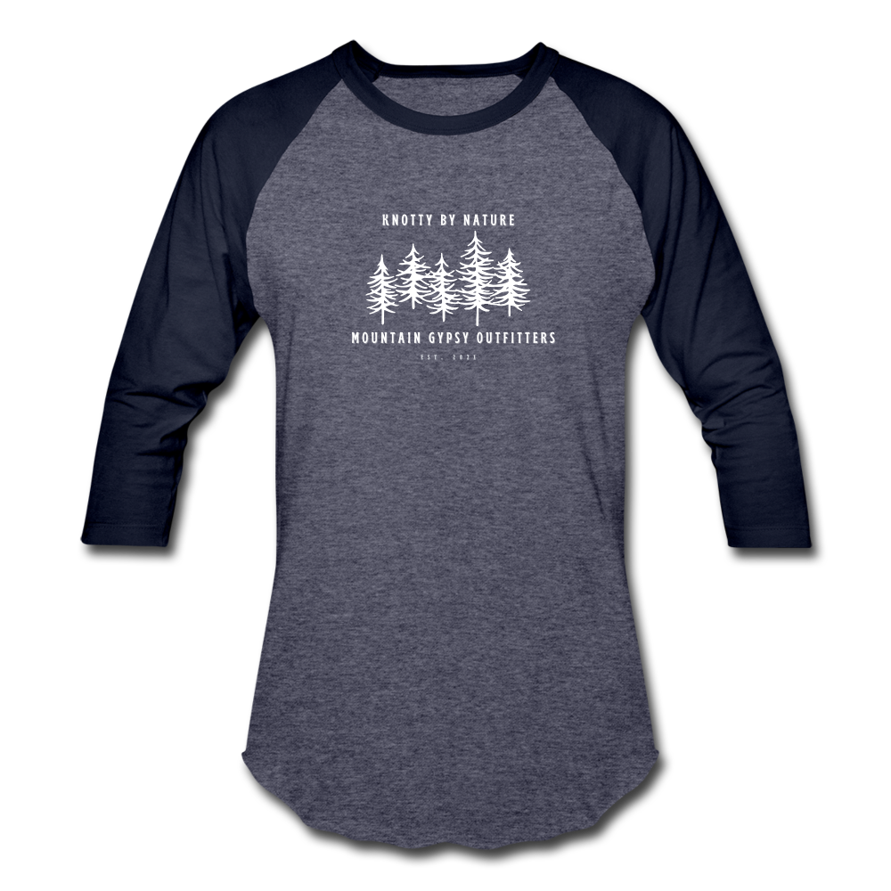 Knotty 3/4 Sleeve - heather blue/navy