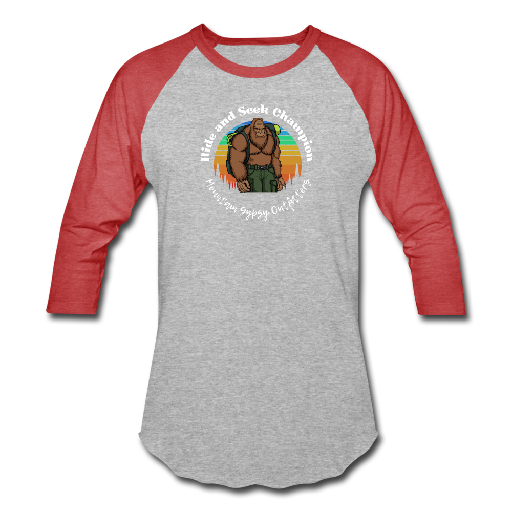 Hide and Seek Champ 3/4 Sleeve - heather gray/red