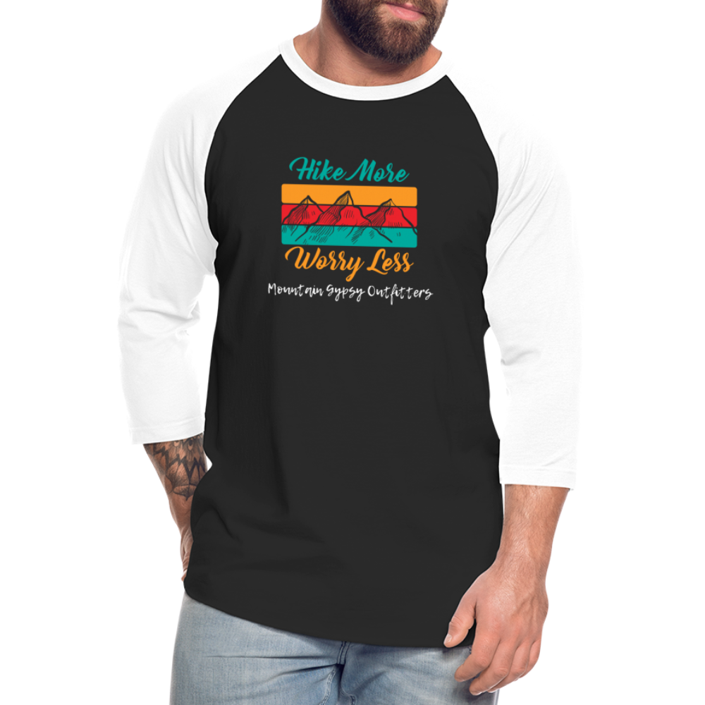 Worry Less 3/4 Sleeve - black/white