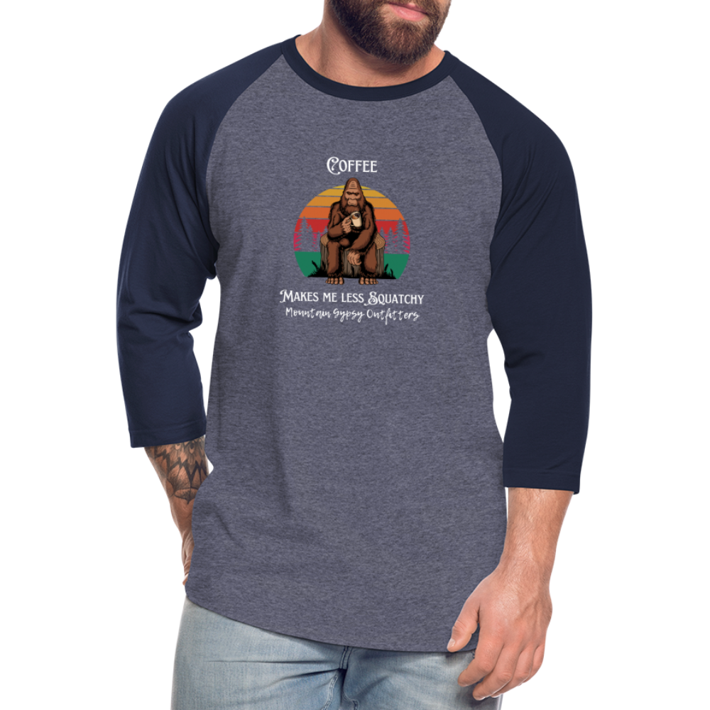 Squatchy 3/4 Sleeve - heather blue/navy