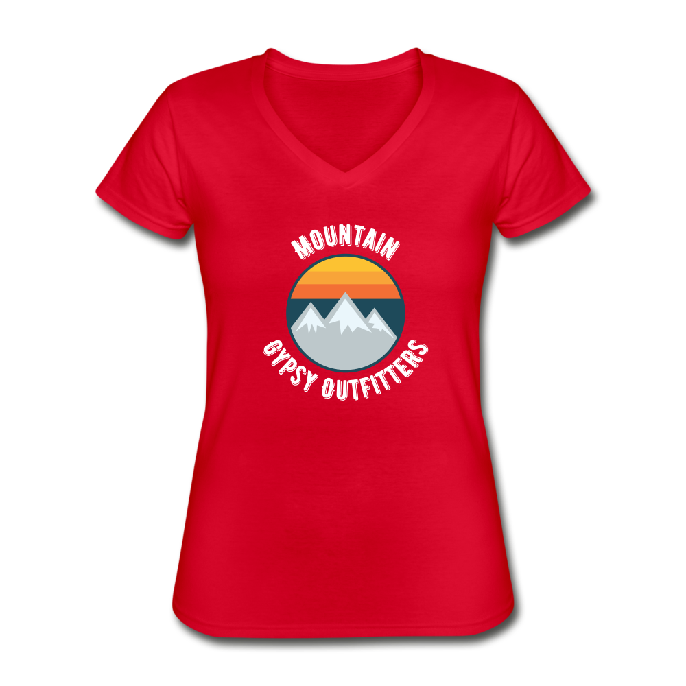 Retro MGO V-neck Tee - red