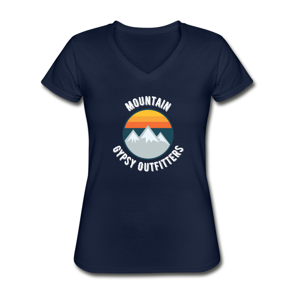 Retro MGO V-neck Tee - navy