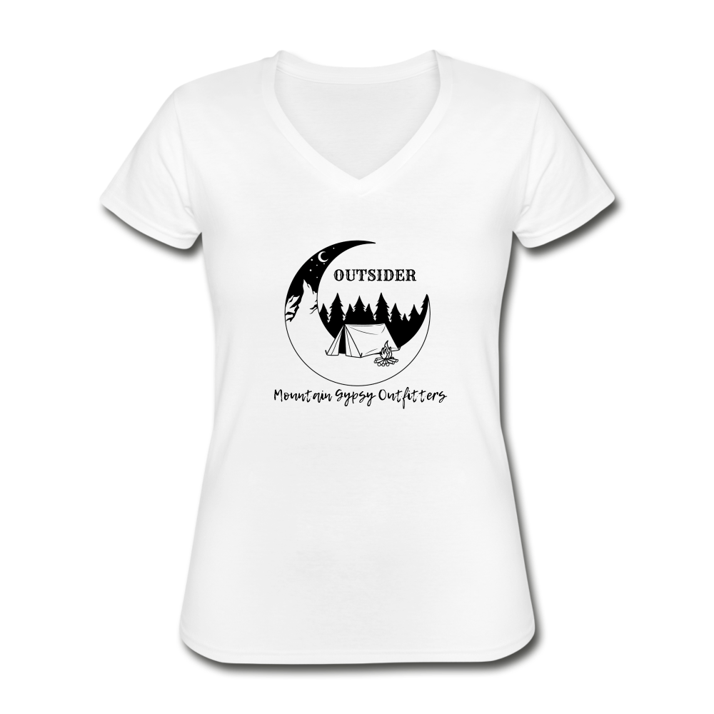 Outsider V-neck Tee - white