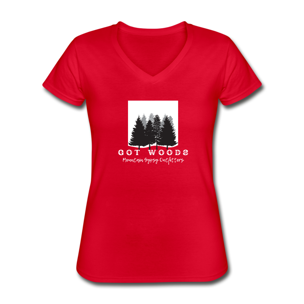 Got Woods V-neck Tee - red