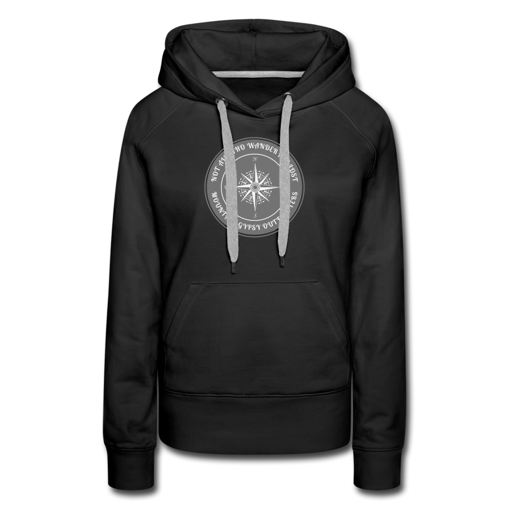 Not All Who Wander Hoodie - black