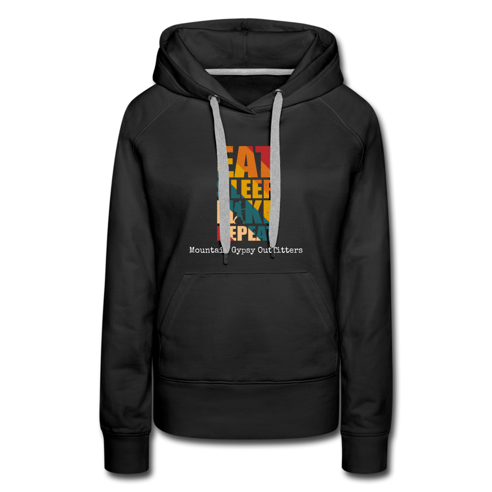 Eat, Sleep, Hike Hoodie - black