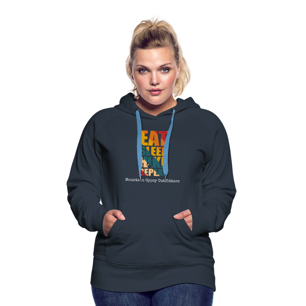 Eat, Sleep, Hike Hoodie - navy