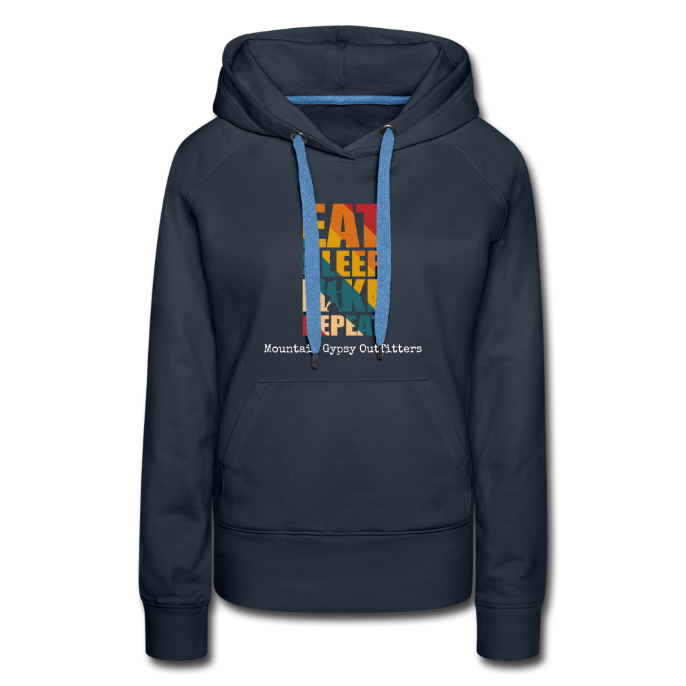 Eat, Sleep, Hike Hoodie - navy