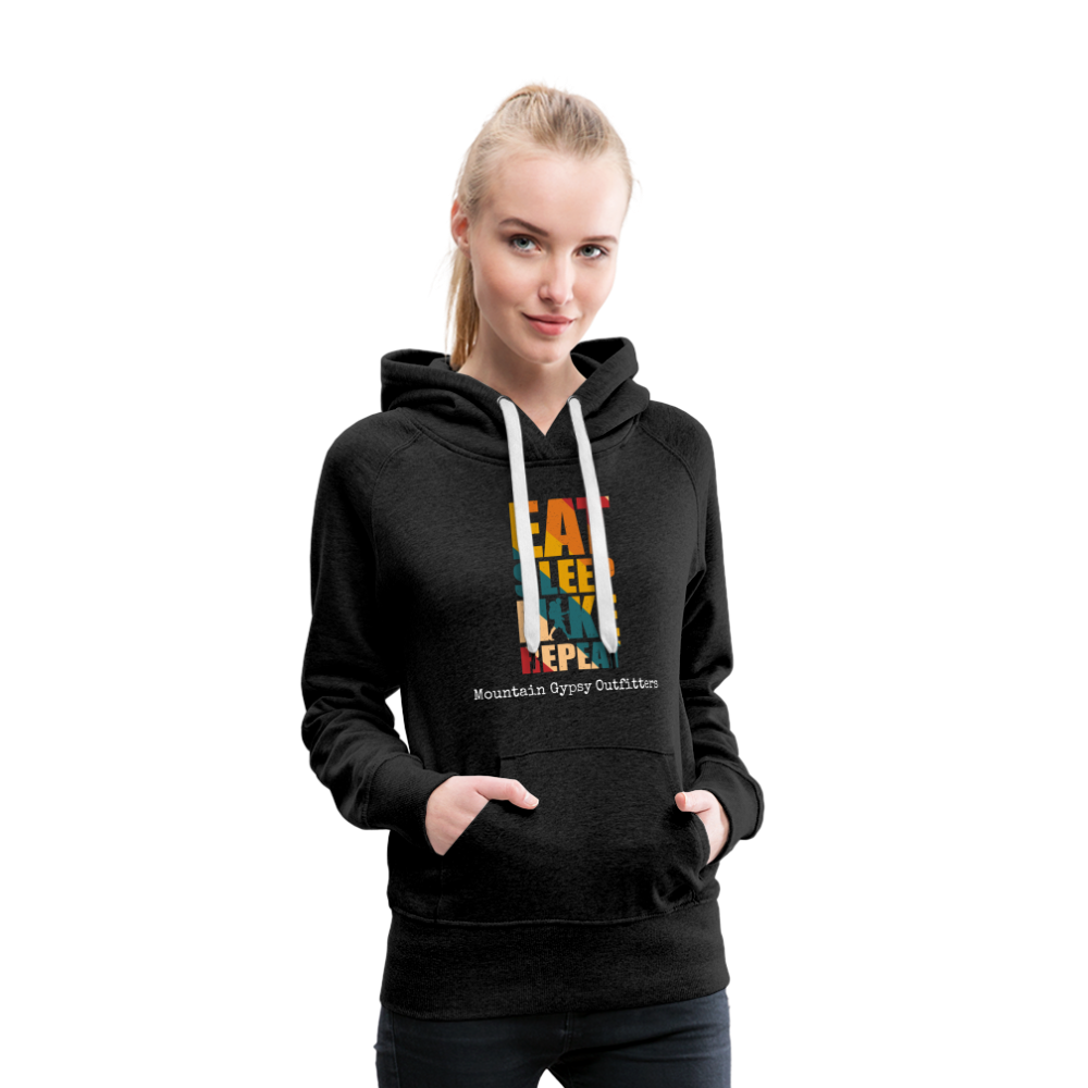 Eat, Sleep, Hike Hoodie - charcoal grey