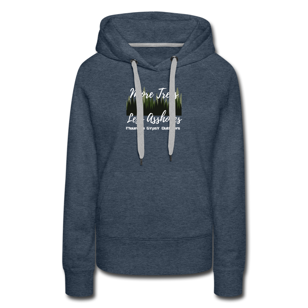 More Trees Hoodie - heather denim