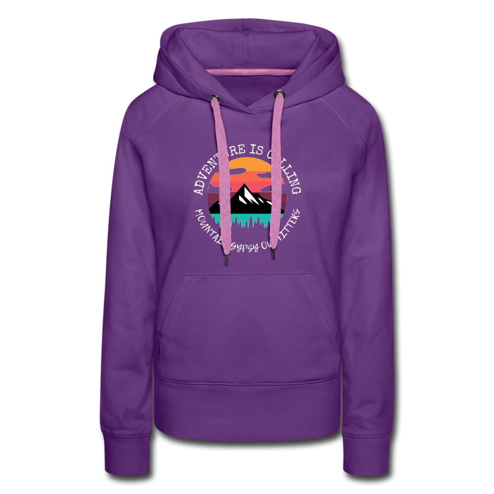 Adventure is Calling Hoodie - purple