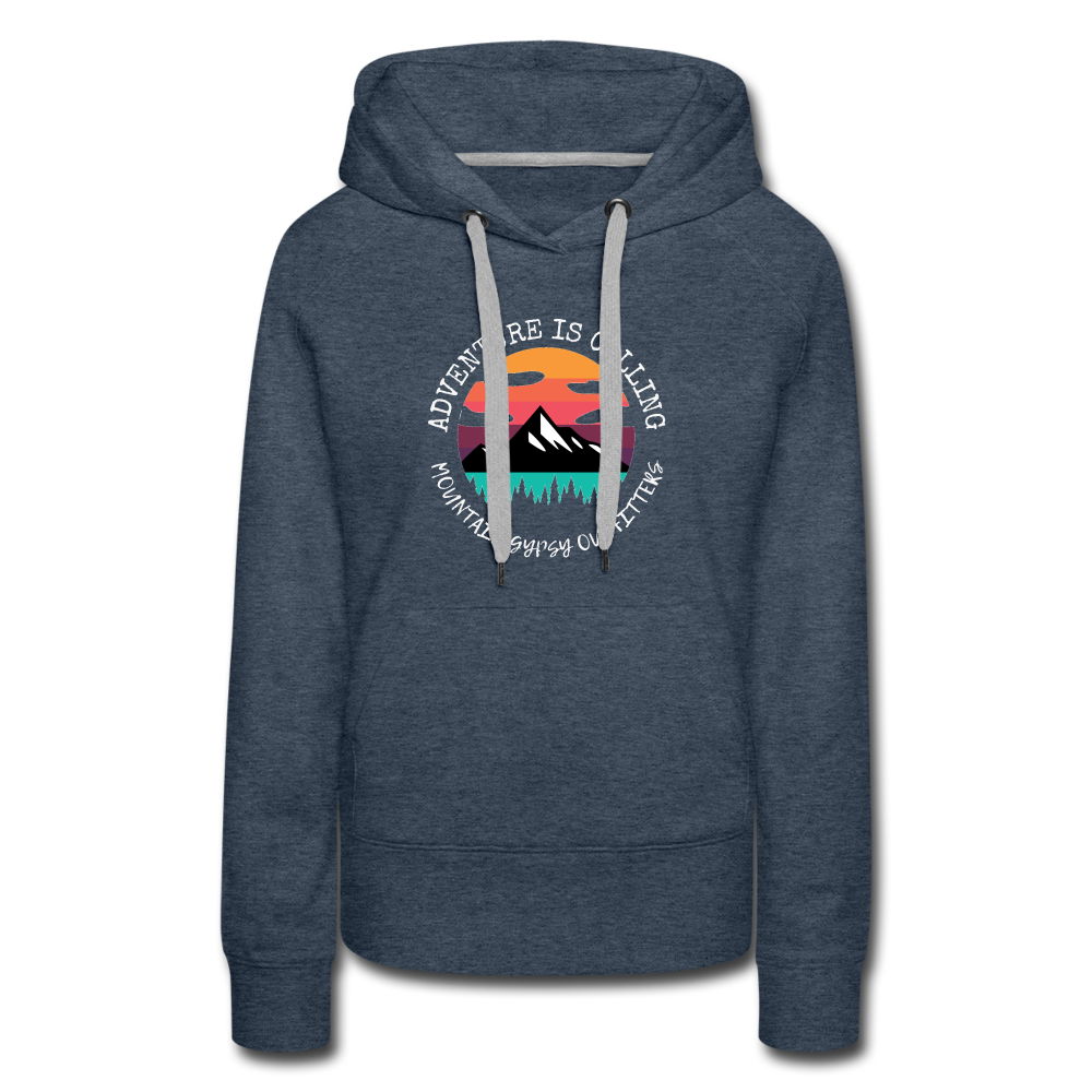 Adventure is Calling Hoodie - heather denim