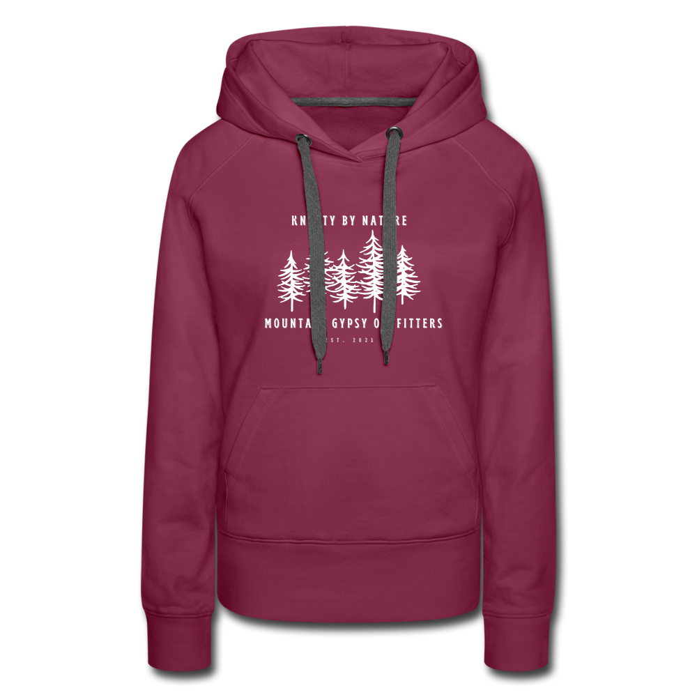 Knotty Hoodie - burgundy