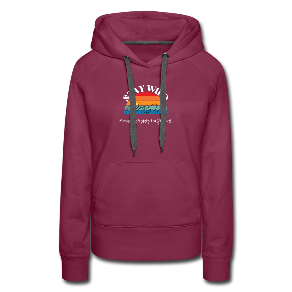 Stay Wild Hoodie - burgundy