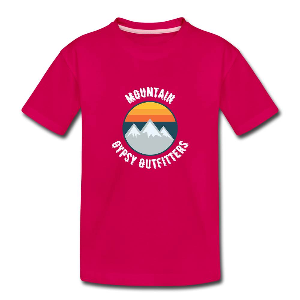 Retro MGO Kids Tee - dark pink