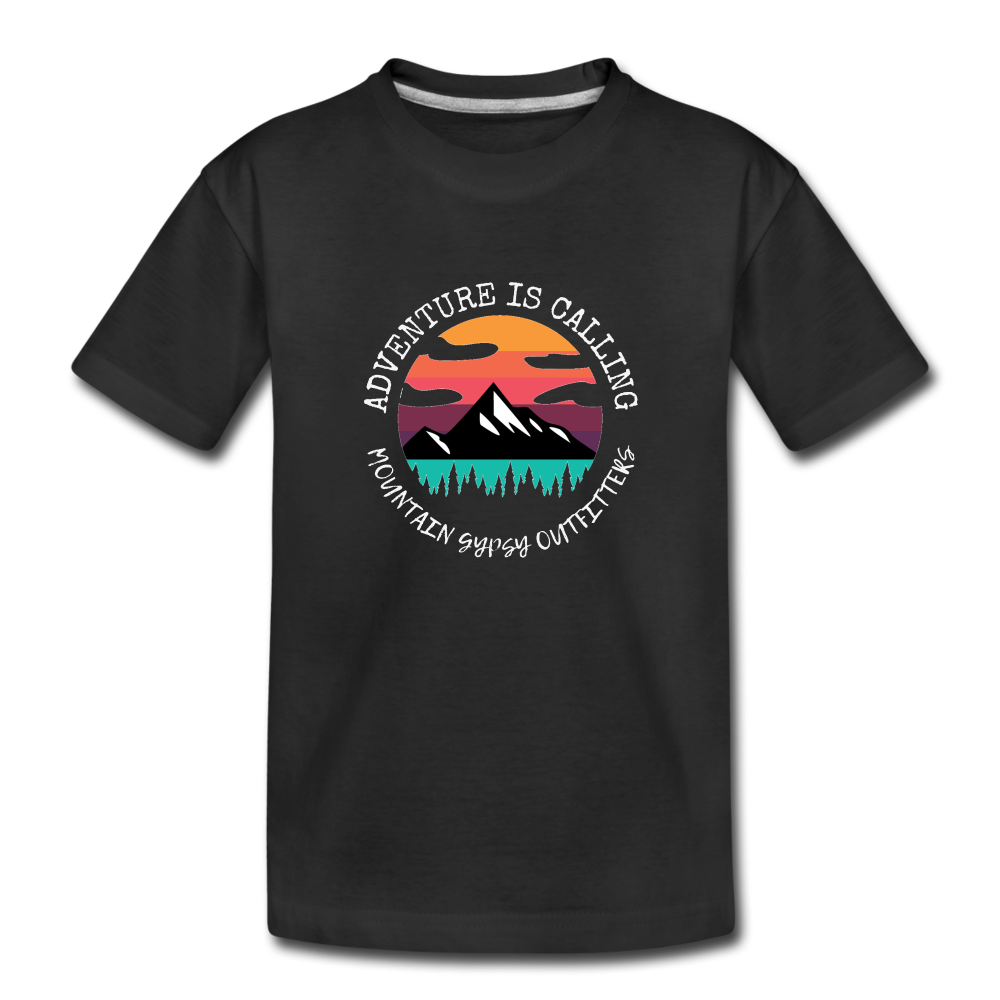 Adventure is Calling Kid's Tee - black