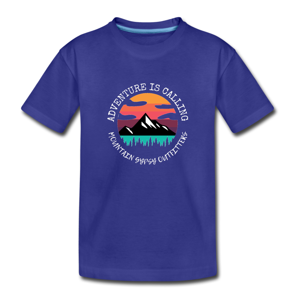 Adventure is Calling Kid's Tee - royal blue