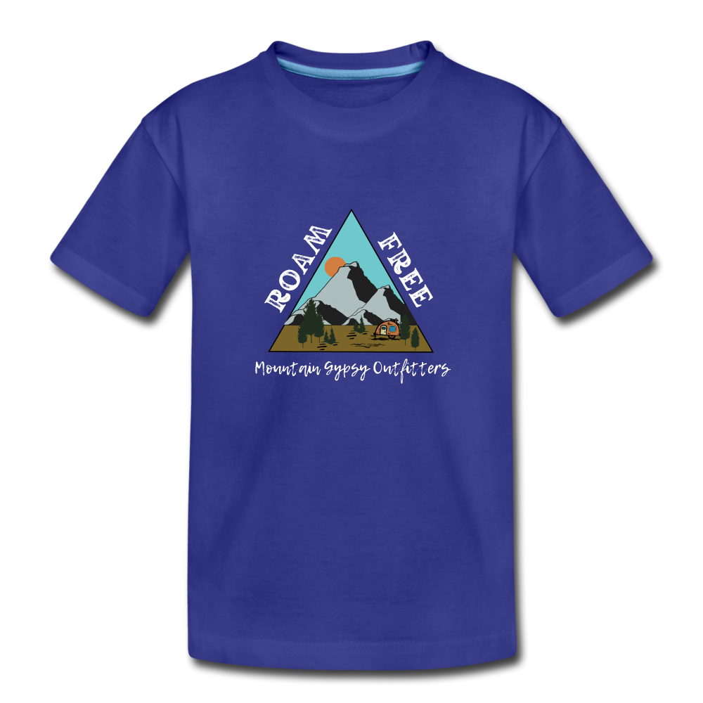 Roam Free Kids Tee - royal blue