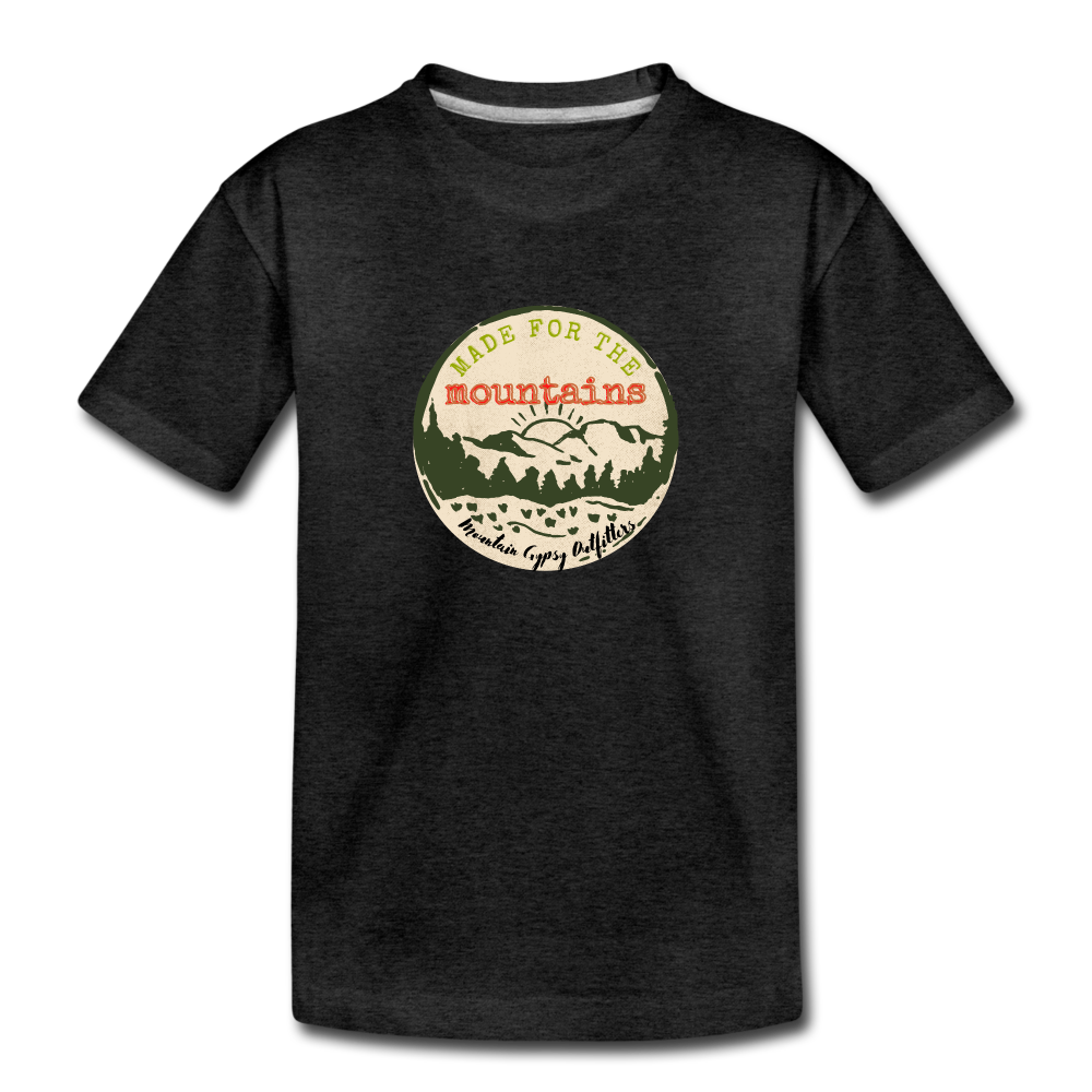 Made for the Mountains Kid's Tee - charcoal grey