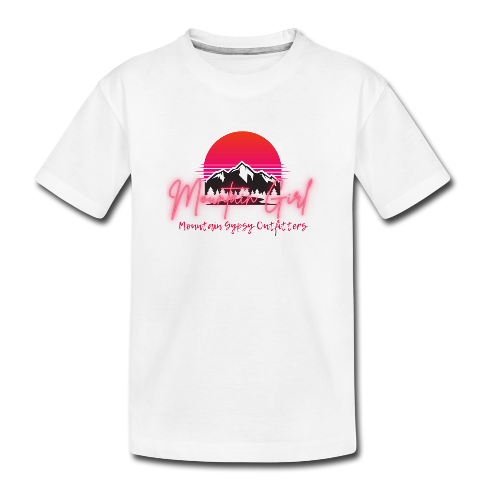 Mountain Girl Toddler Tee - white