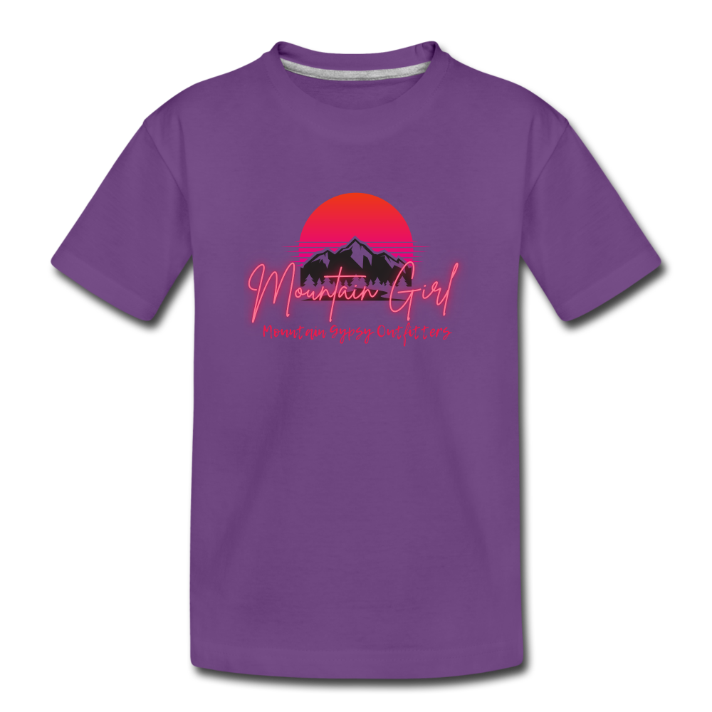 Mountain Girl Toddler Tee - purple