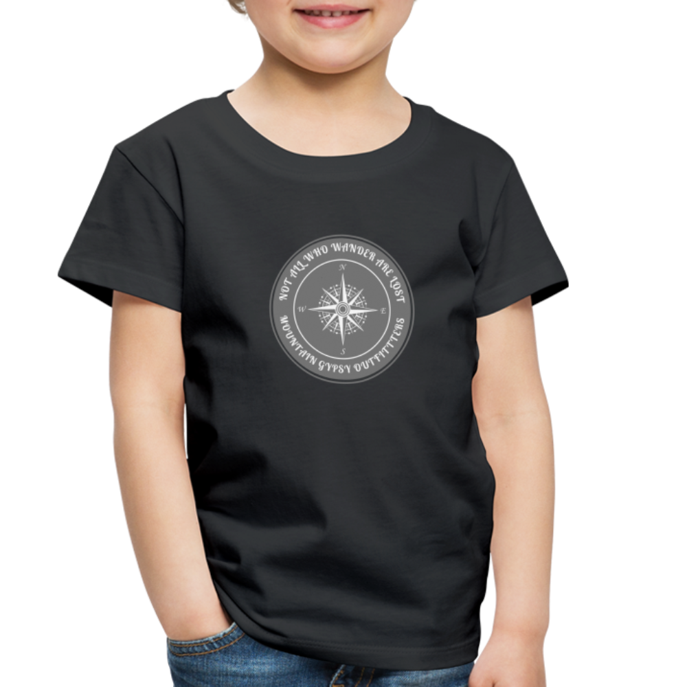 Not All Who Wander Toddler Tee - black