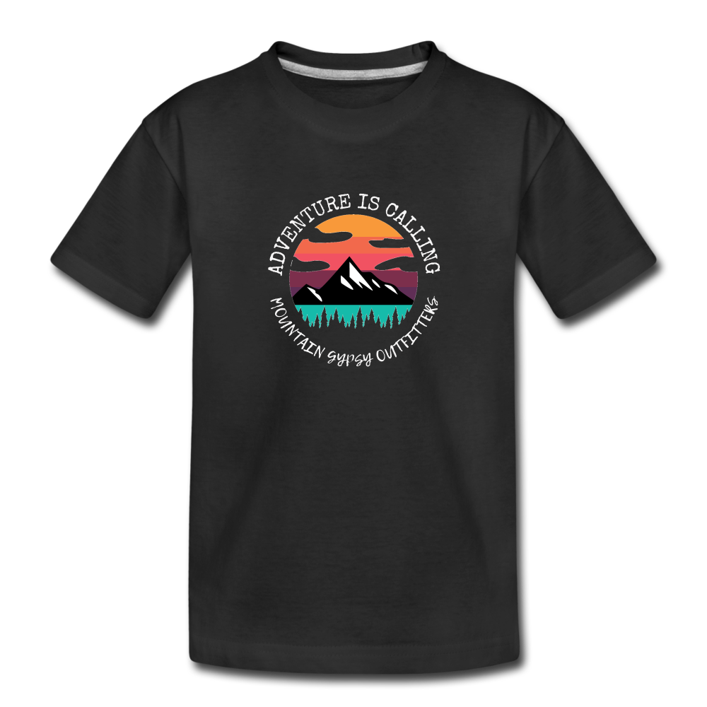 Adventure is Calling Toddler Tee - black