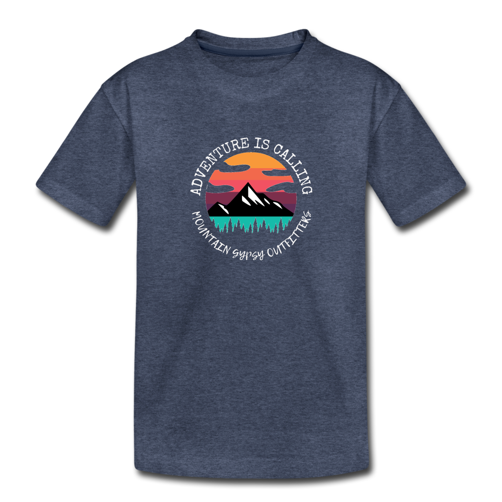 Adventure is Calling Toddler Tee - heather blue