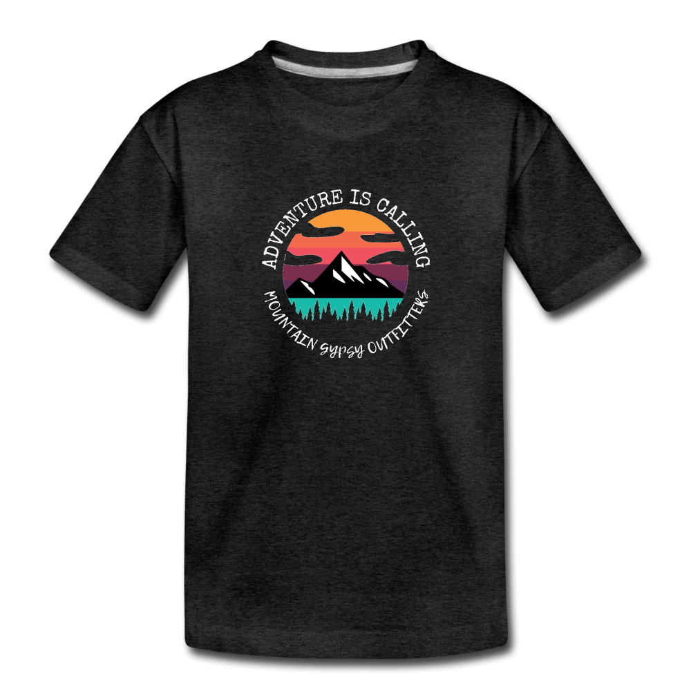 Adventure is Calling Toddler Tee - charcoal grey