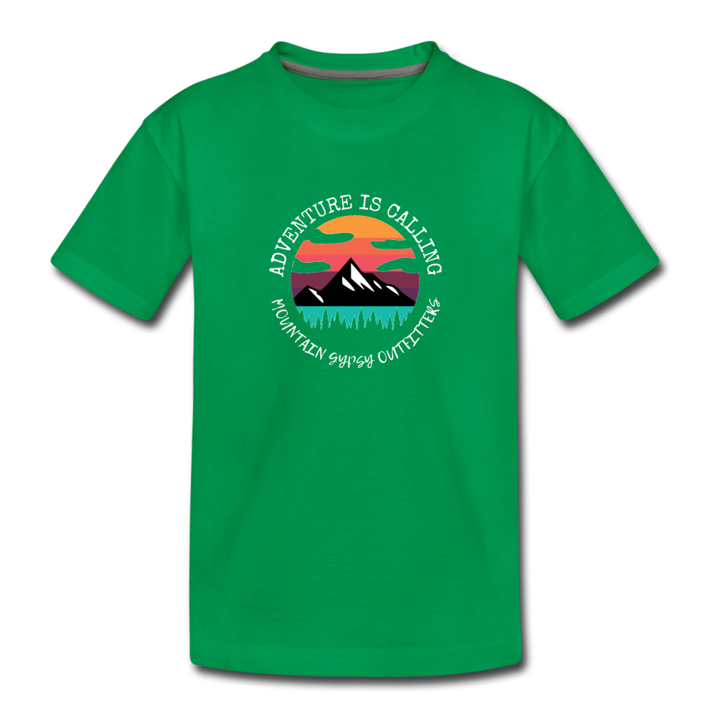 Adventure is Calling Toddler Tee - kelly green