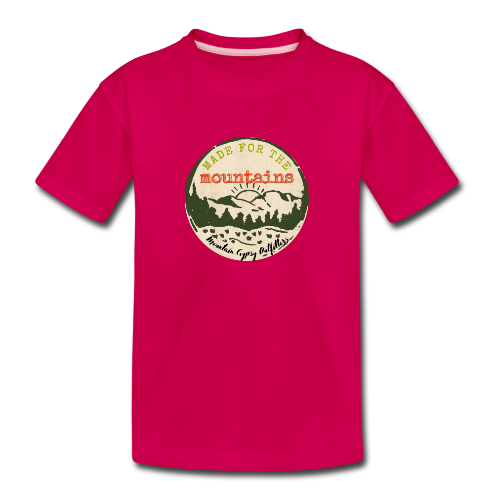 Made for the Mountains Toddler Tee - dark pink