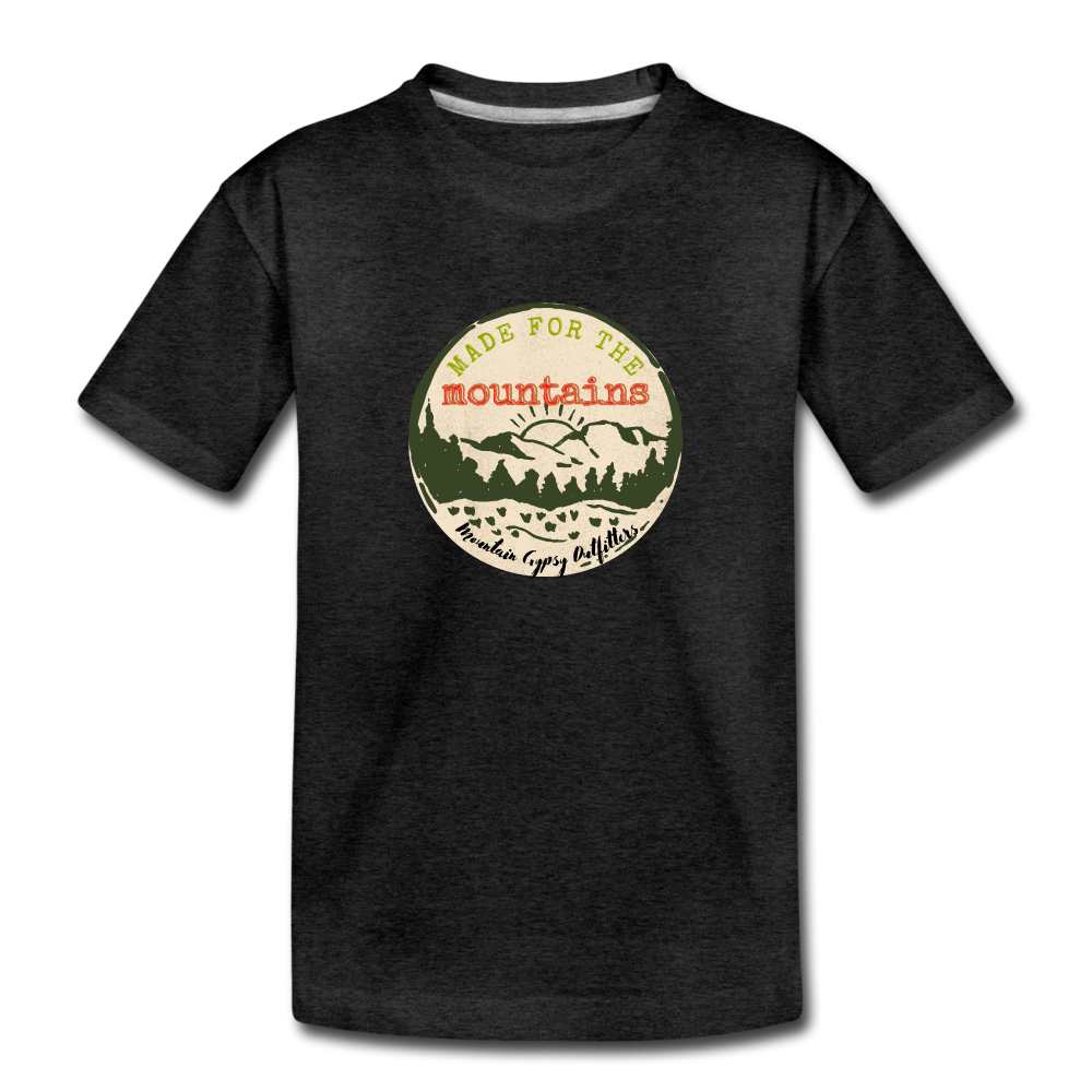 Made for the Mountains Toddler Tee - charcoal grey