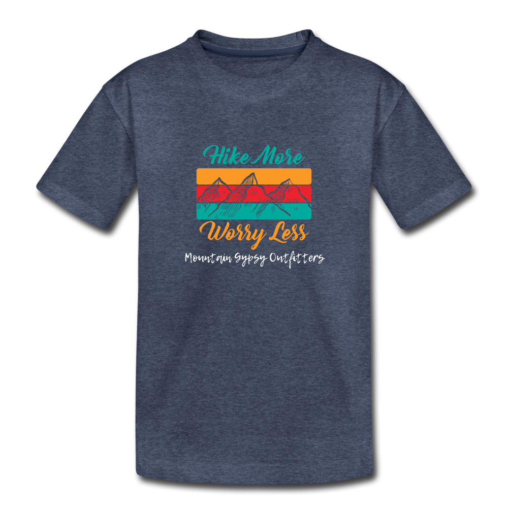 Worry Less Toddler Tee - heather blue