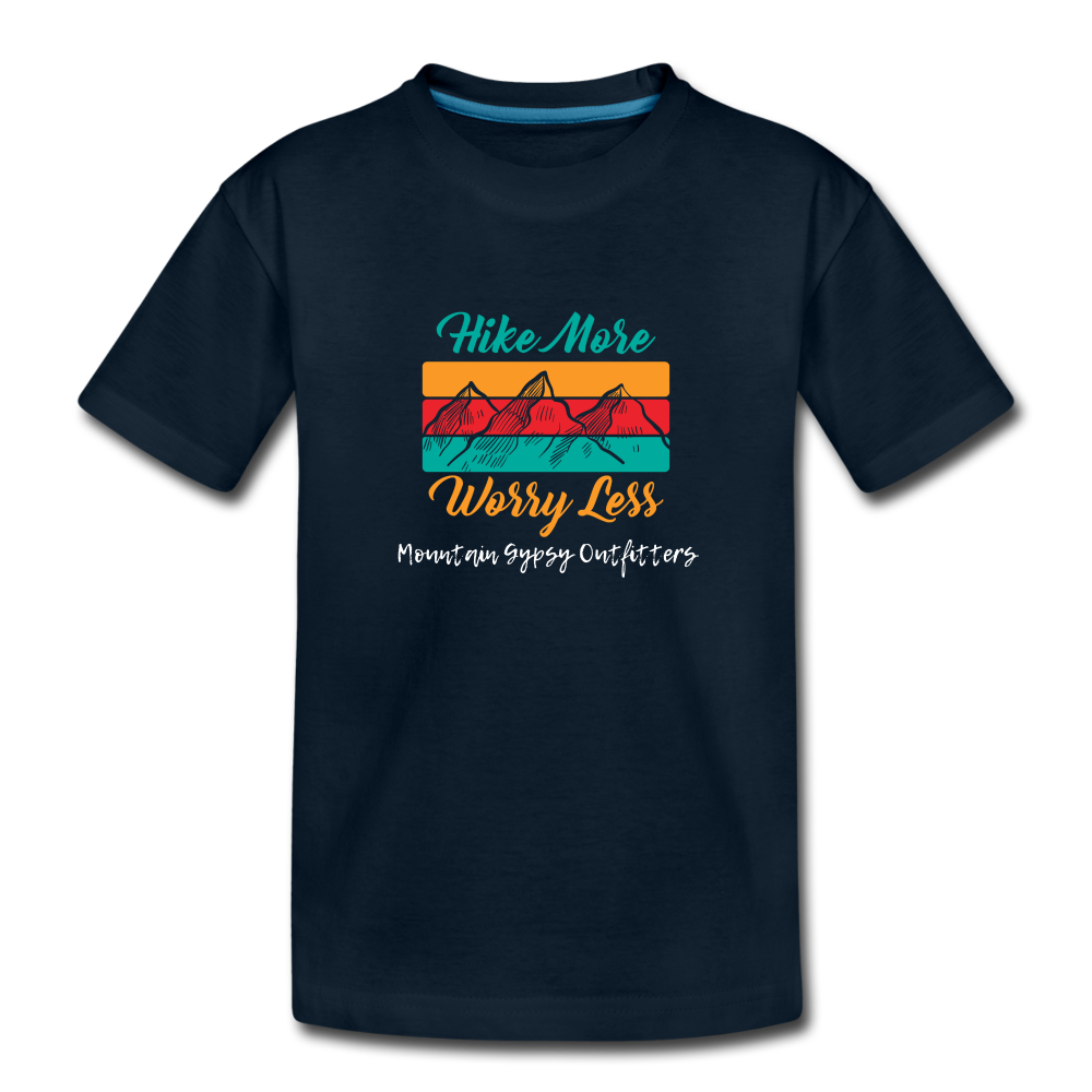 Worry Less Toddler Tee - deep navy