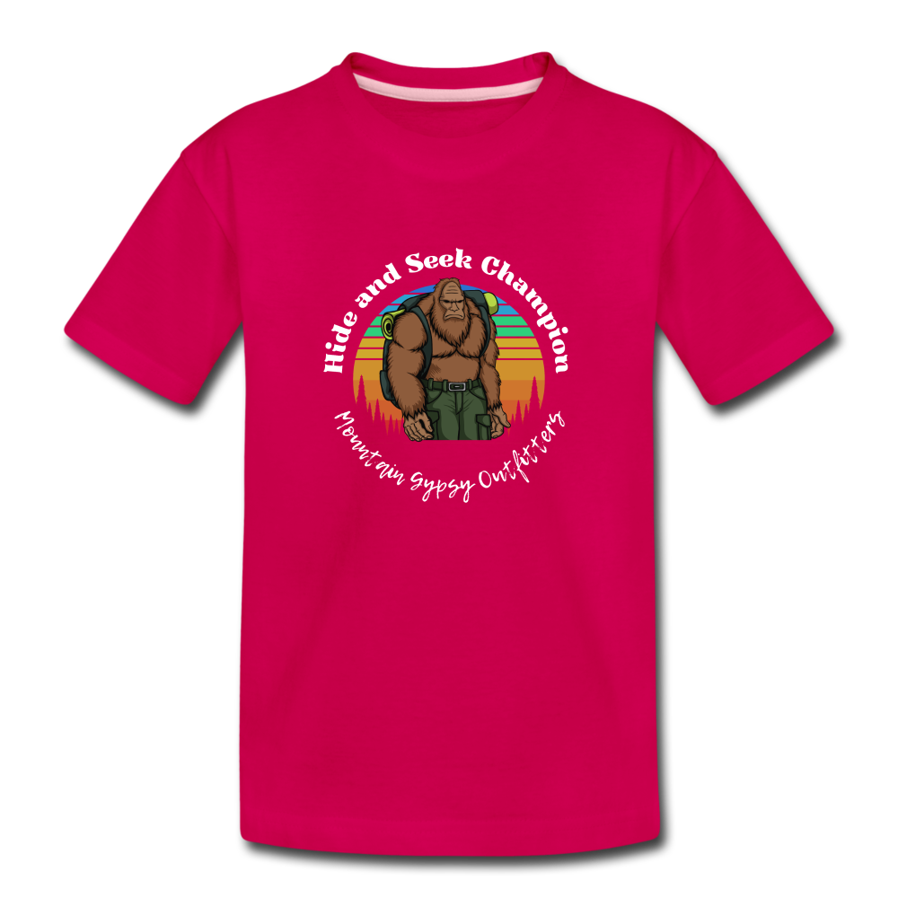 Hide and Seek Champ Toddler Tee - dark pink