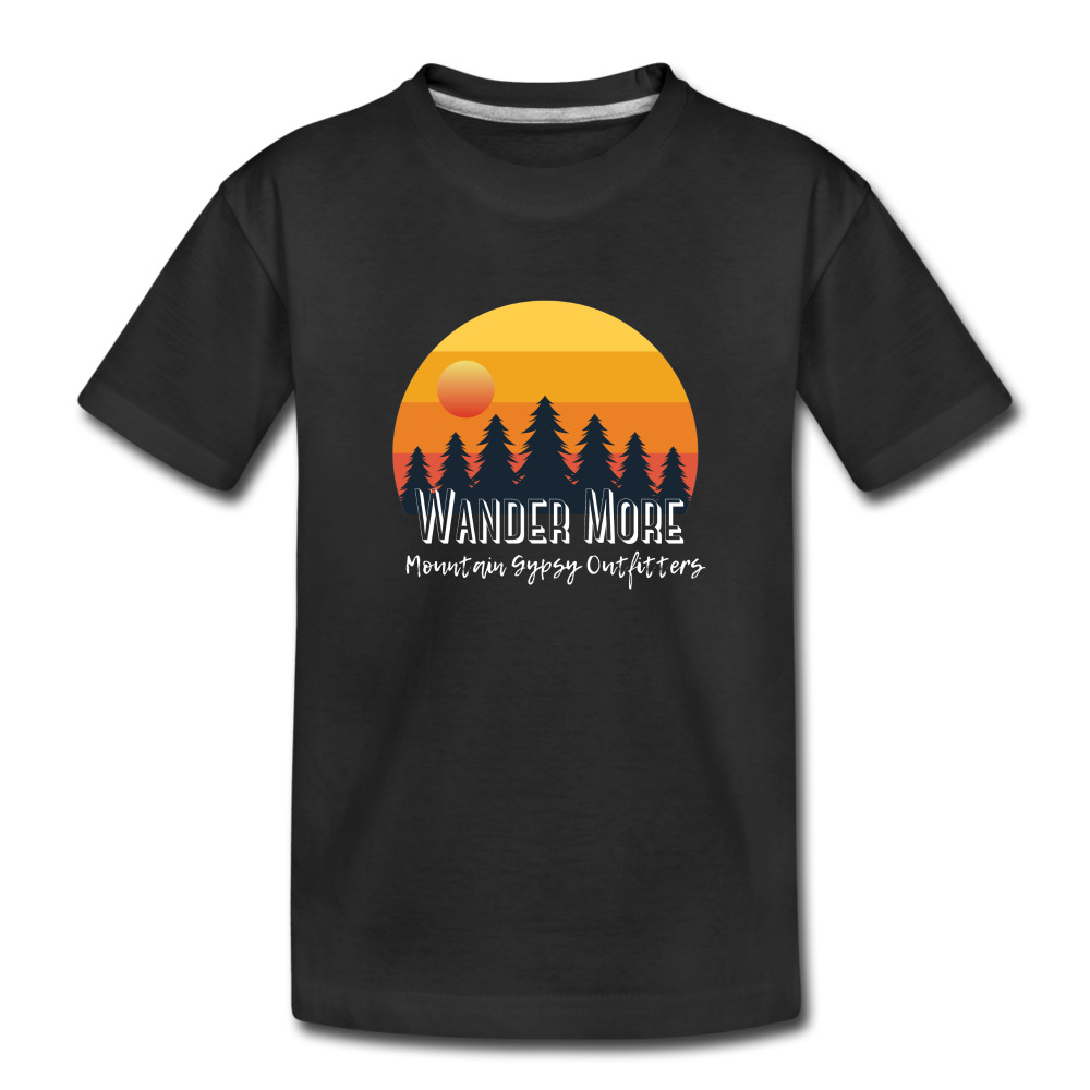 Wander More Toddler Tee - black